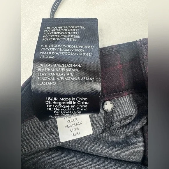 NWT Liverpool Jeans Stretch Plaid Ponte Pants Womens Size 6 Petite - Picture 12 of 12